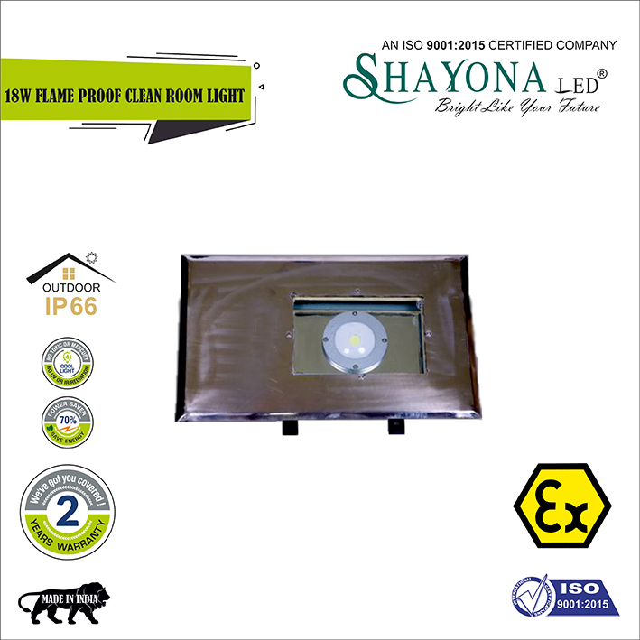 Shayona LED flame proof clean room light 18 watts